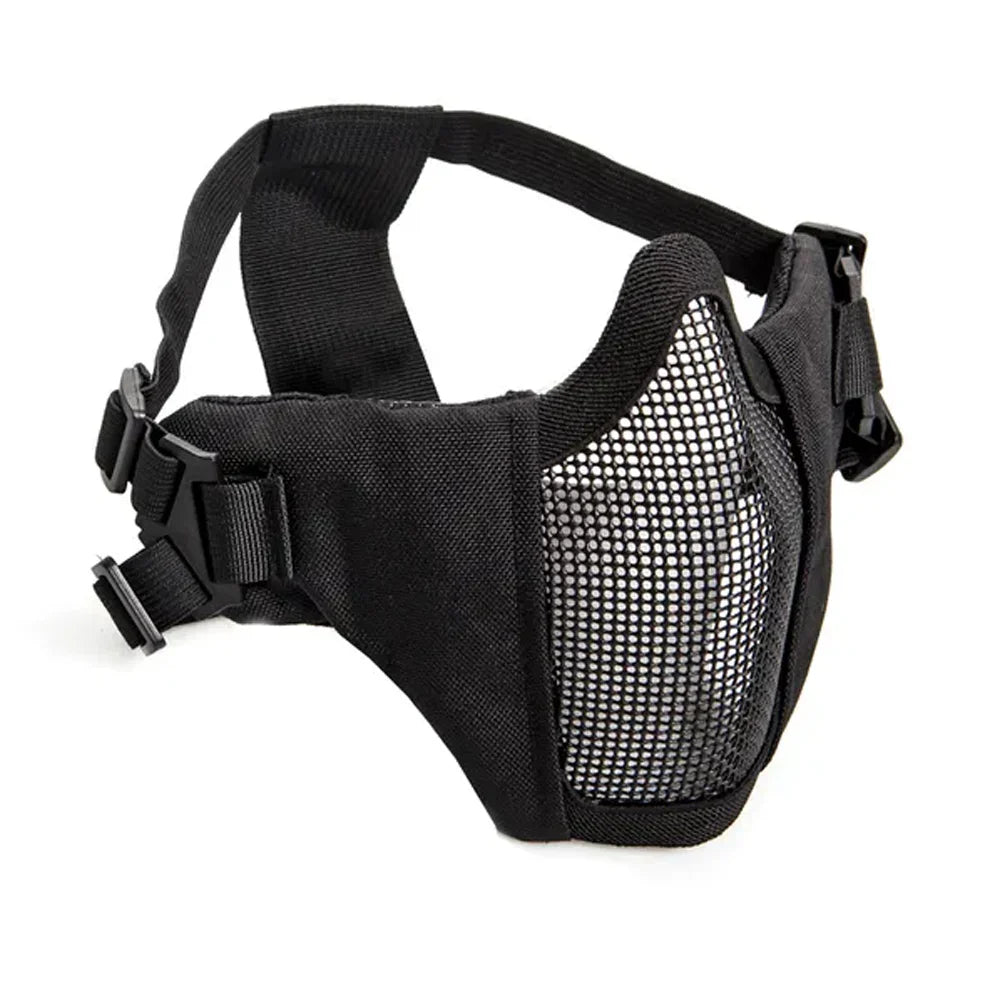 Mesh Mask with Cheek Pad - Black