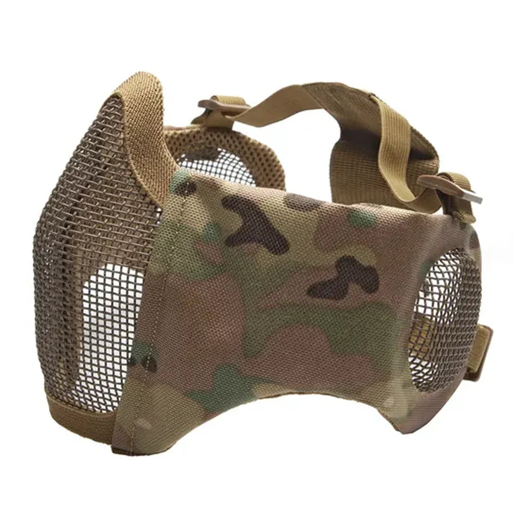 Meshmasker met wangkussen en oorbescherming - Multicam