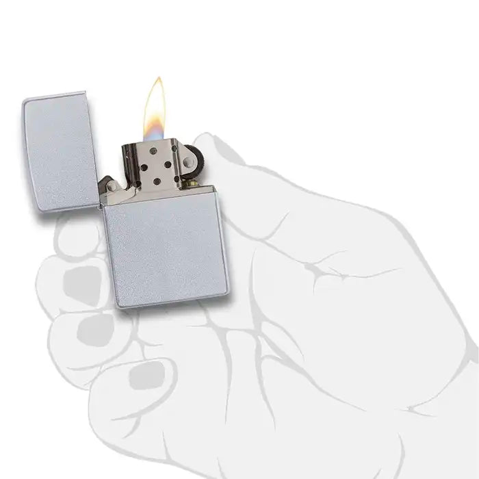Zippo-aansteker - Klassiek satijnchroom