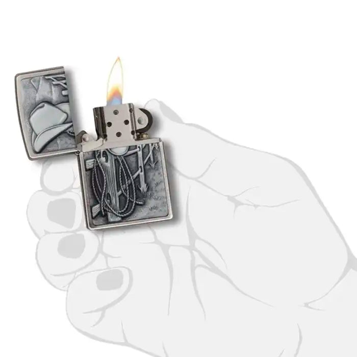 Zippo-aansteker - Cowboy 3D-motief