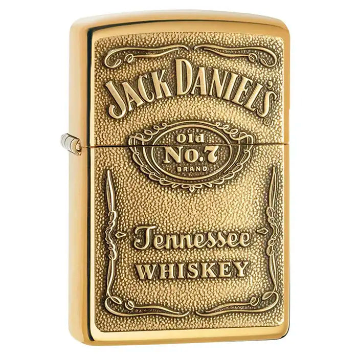 Zippo Aansteker - Jack Daniels Logo - Messingkleurige Aansteker