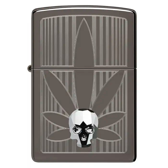 Zippo - Cannabis en 3D Schedel
