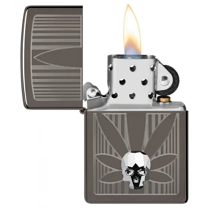 Zippo - Cannabis en 3D Schedel