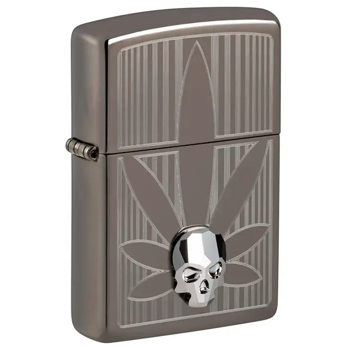Zippo - Cannabis en 3D Schedel