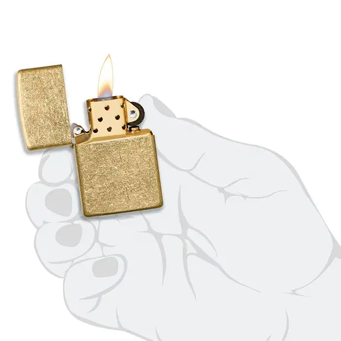 Zippo - Getrommeld Messing