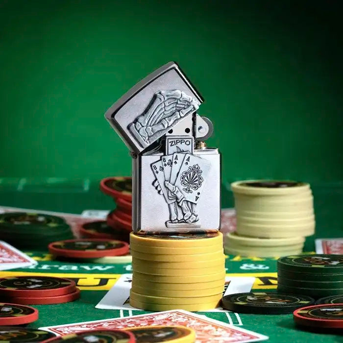Zippo-aansteker - 3D-dodemanshandontwerp