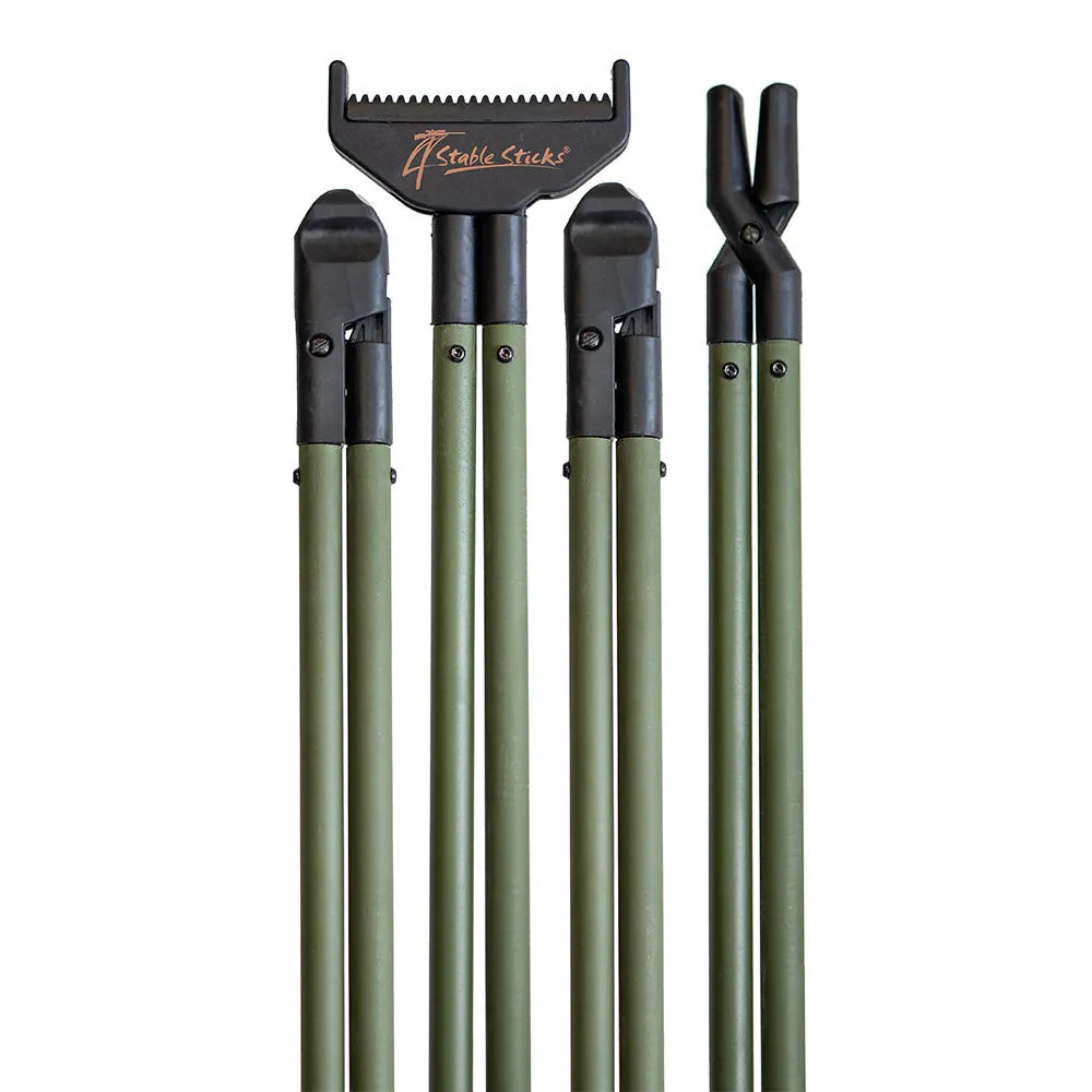 4Stable Sticks Essential Skytestokk – 4-Punkts Støtte - Bush Green - Game-On.no
