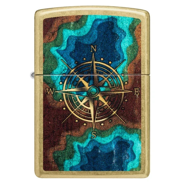 Zippo Topo Compass Design Lighter