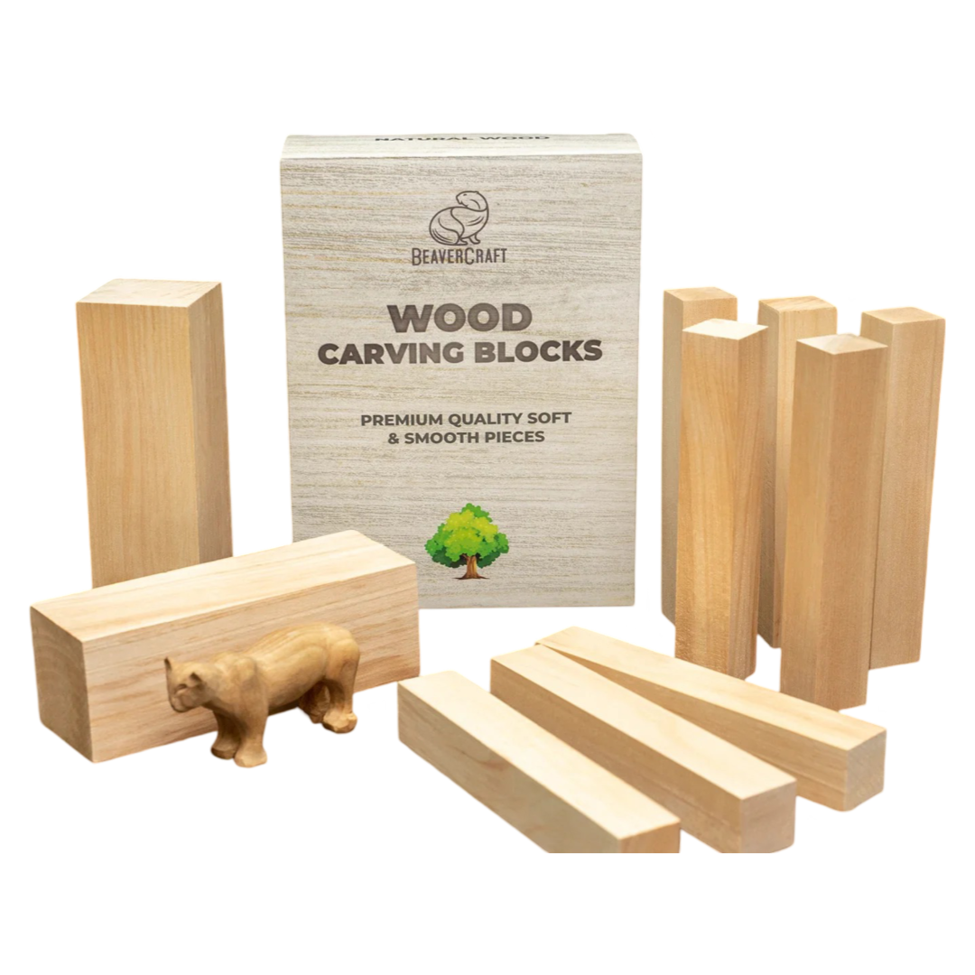 10 blanks - Wooden blocks for wood carving Pear wood