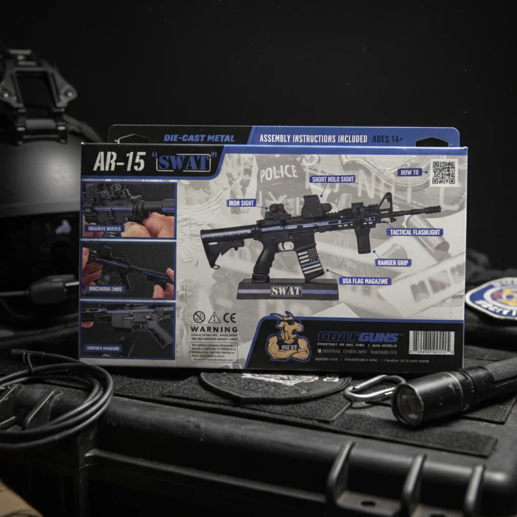 Goatguns - Mini AR15 Thin Blue Line/SWAT Special Edition - Replika Modell - Game-On.no