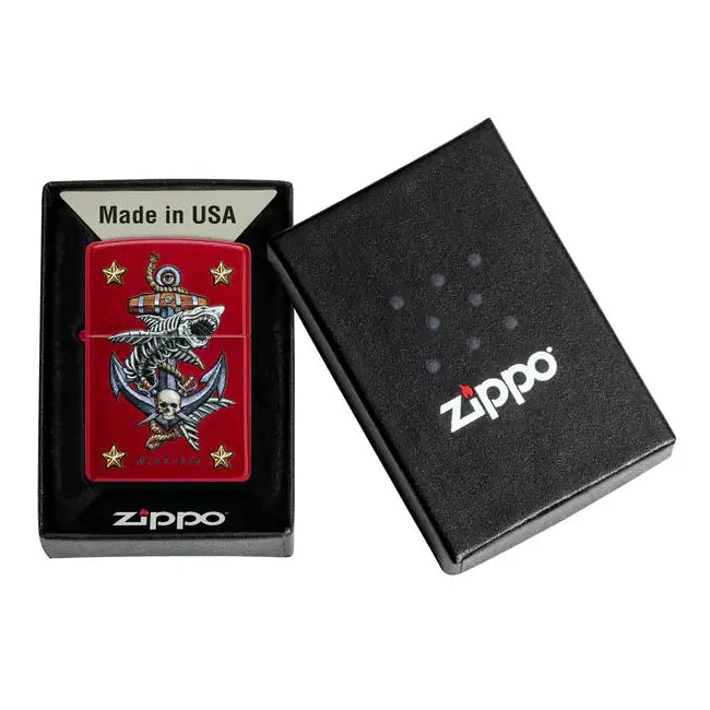 Zippo - Rietveld® Anchor Motiv - Candy Red Lighter