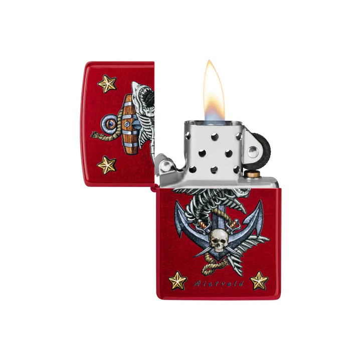 Zippo - Rietveld® Anchor Motiv - Candy Red Lighter