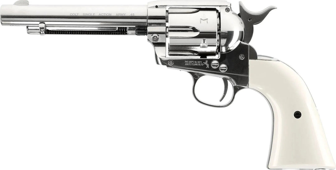 Colt Peacemaker SAA .45 - Nickel - 4.5mm Pellets Luftpistol - Game-On.no