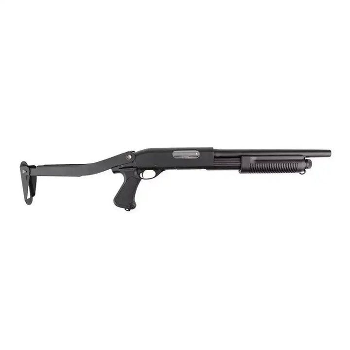 CYMA - M870 Taktisk CQB Softgun Hagle med Foldbar Kolbe - 3 Skudds Pump - Game-On.no