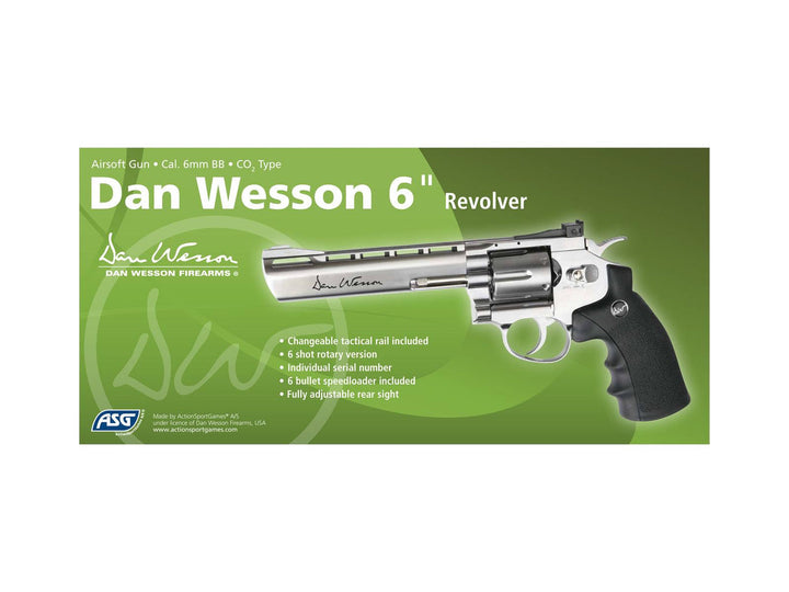 Dan Wesson 6 Co2 Revolver Silver - gameon.eu