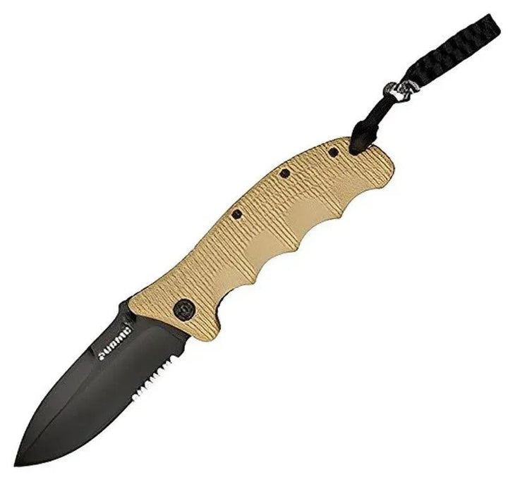 Elite Tactical - USMC Alpha Foldekniv - Tan - Game-On.no