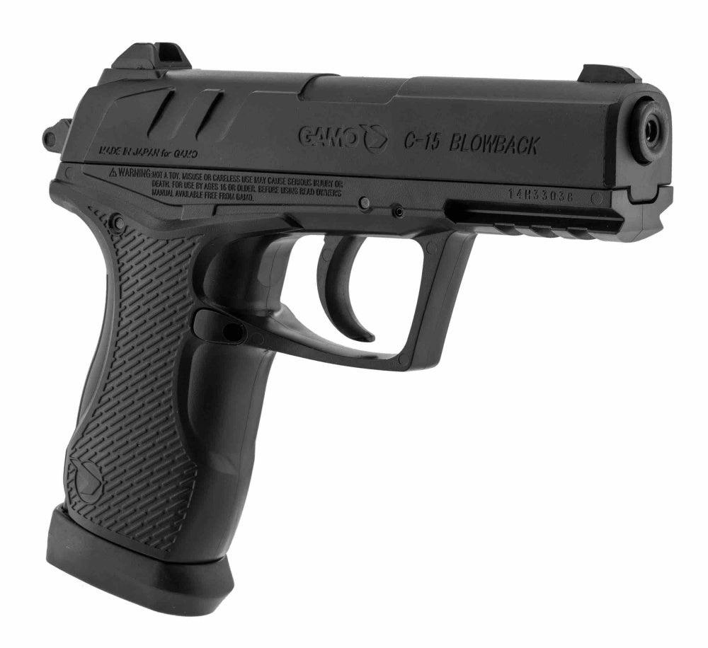 Gamo - C15 CO2 Drevet Luftpistol med Blowback - 4.5mm - gameon.eu