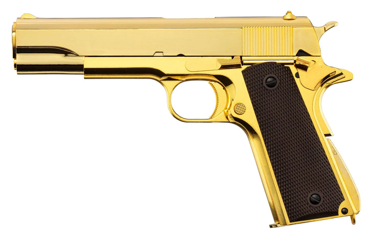 GE - 1911 Full Gold Edition - Gassdrevet Softgunpistol med Blowback - Game-On.no