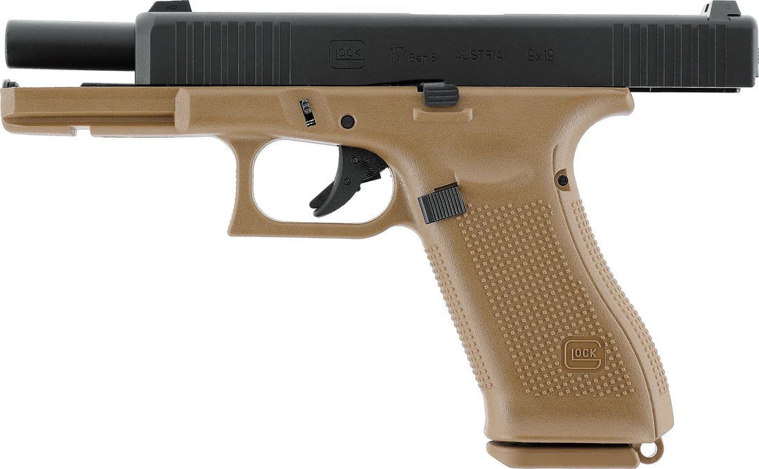 Glock 17 French Edition Gass Softgun med Blowback - Svart / Tan - Game-On.no