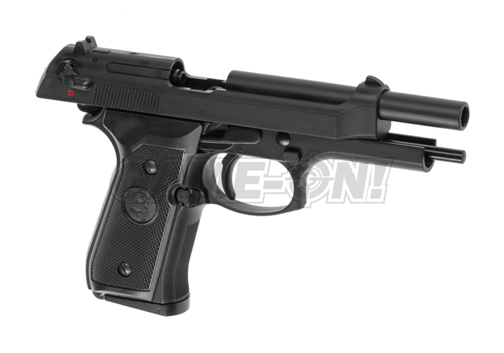 LS - M9 Classic Gass Softgun med Blowback - Svart - gameon.eu