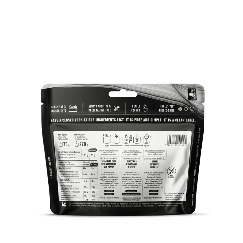 LYOFOOD Meksikansk eggerøre – Frokost med egg og grønnsaker - Game-On.no