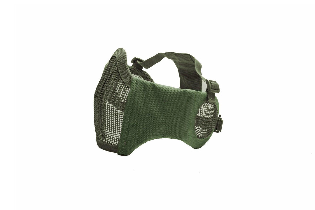 Mesh Maske med Kinnpute og Ørebeskyttelse - Olive - gameon.eu