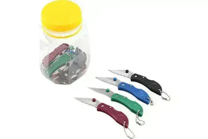 Mini Foldekniv/Nøkkelring - Assorterte Farger - Game-On.no