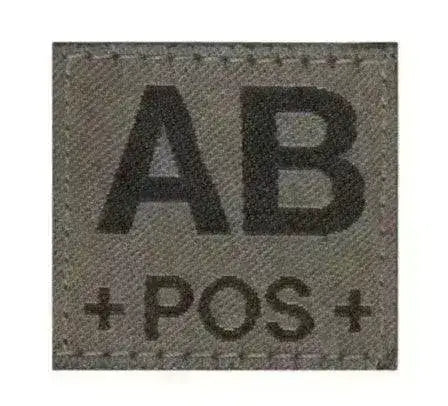 Patch - Blodtype AB+ Borrelås - Type AB Positiv - Game-On.no