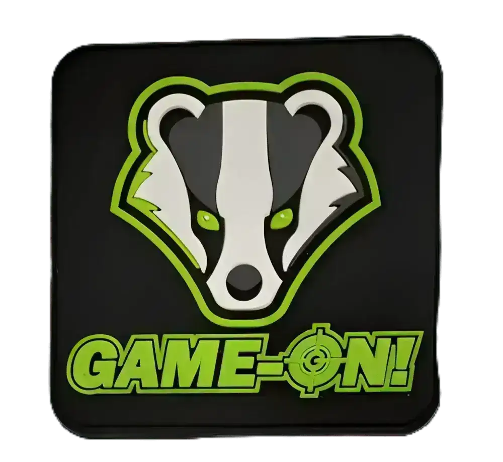 Patch - Game-On Badger Logo - PVC - Firkantet - Game-On.no