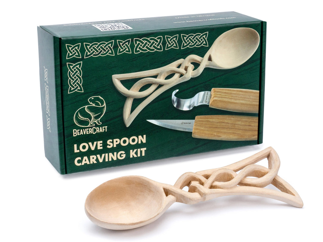 Spoon Wood Cutting Set with Everything Included - Package