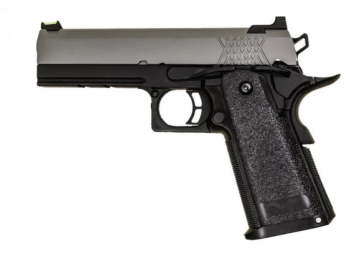 Raven - Hi-Capa 4.3 Softgun med Blowback og Rødpunk - Svart/Grå - Game-On.no