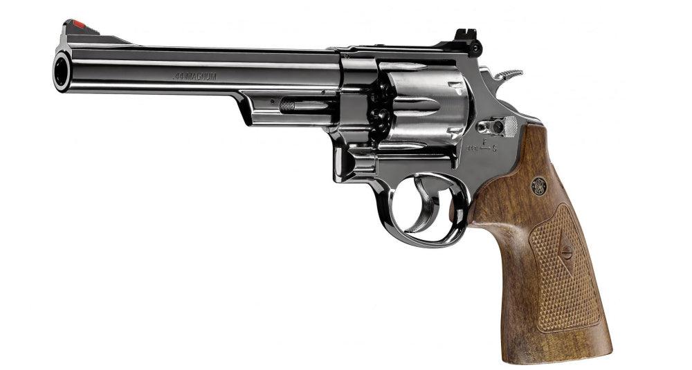 S&W - M29 6.5 CO2 Drevet - 4.5mm BB Revolver - Blå Polert - Game-On.no