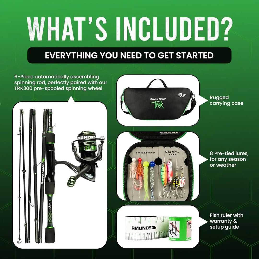 Savvy Rider Trek - Sammenleggbart Fiskesett (alt-i-ett) - Game-On.no