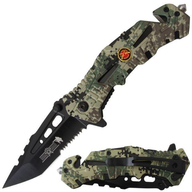 SE - Taktisk Overlevelses Foldekniv - Digital Camo - gameon.eu