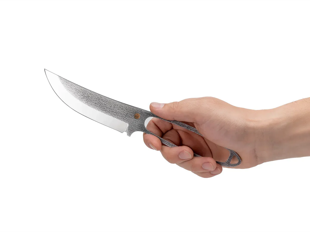 SNK1 Skeletonkniv med Lærslire - Bushcraft kniv D2 stål - Game-On.no