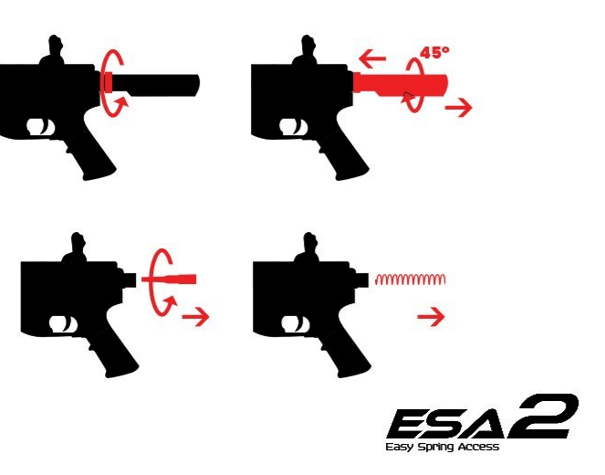 Specna Arms - E01 EDGE 2.0 RRA Elektrisk Softgunrifle - Svart - gameon.eu