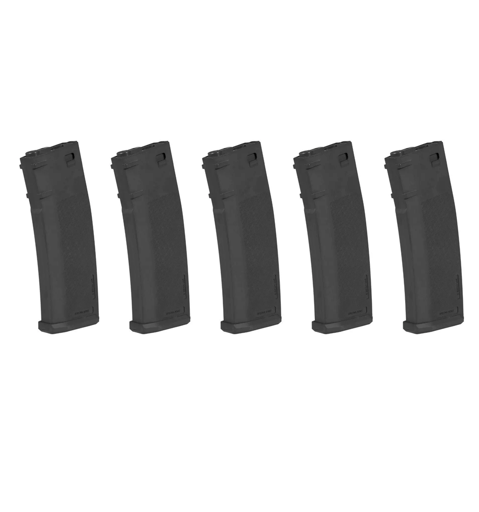 5 pcs S-Magazine for M4/M16 Airsoft - 380 shots Hi-Cap Black