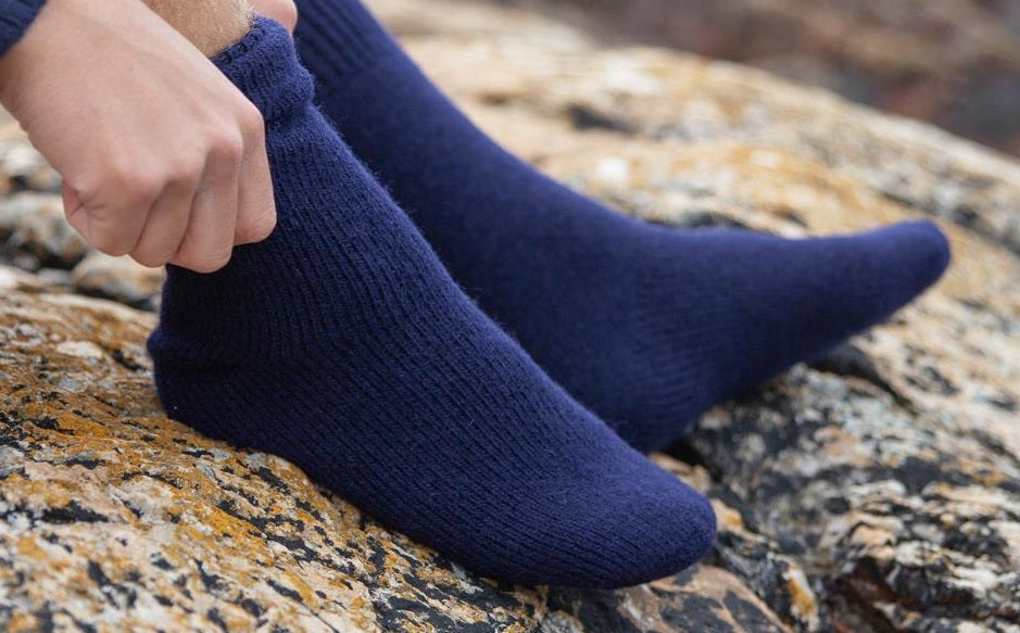 Eskimo Wool Sock - Navy
