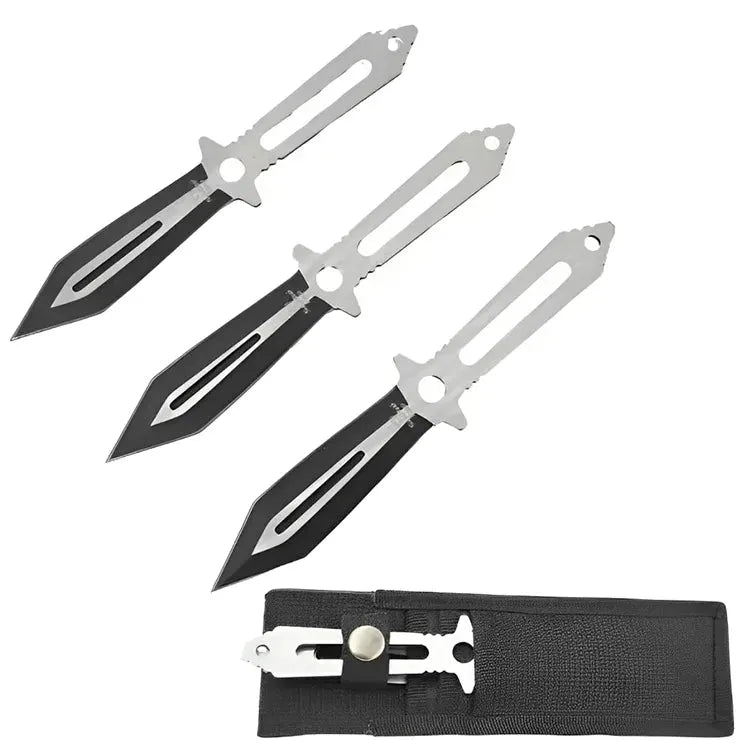 Taktisk Kunai Kastekniv Sett - 3stk med Slire - Game-On.no