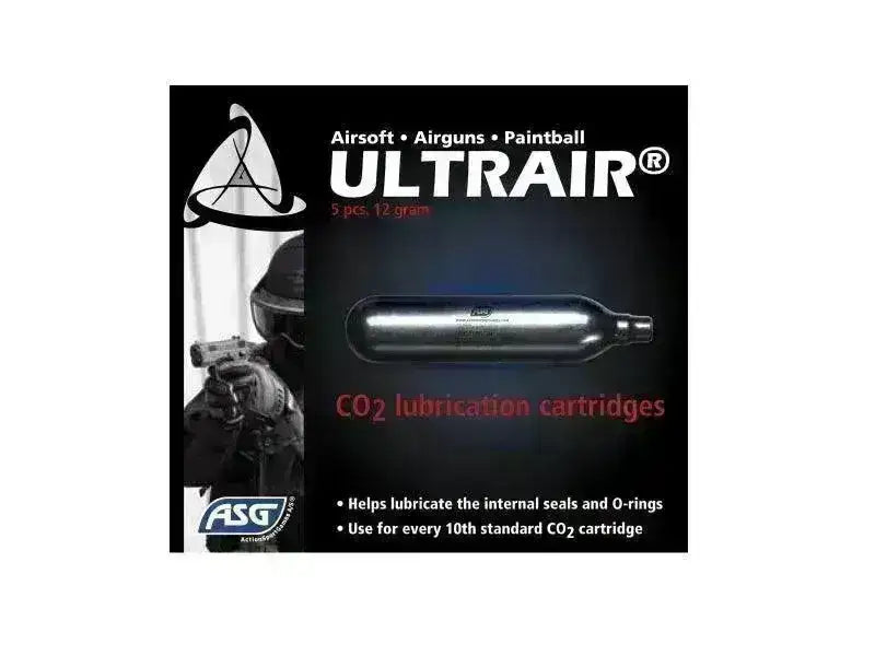 Ultrair - 12g Rense Co2 Patroner - 5stk - Game-On.no