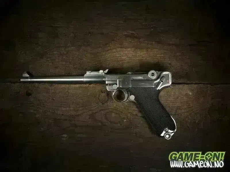 WE - Luger P08 8inch Full Metall - Sølv - Game-On.no