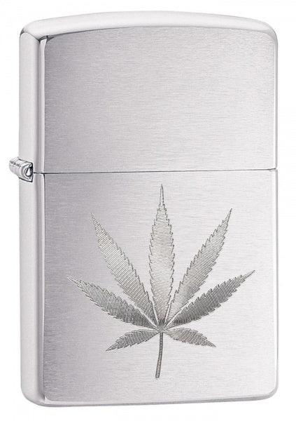 Zippo - Chrome Marijuana Leaf - Game-On.no