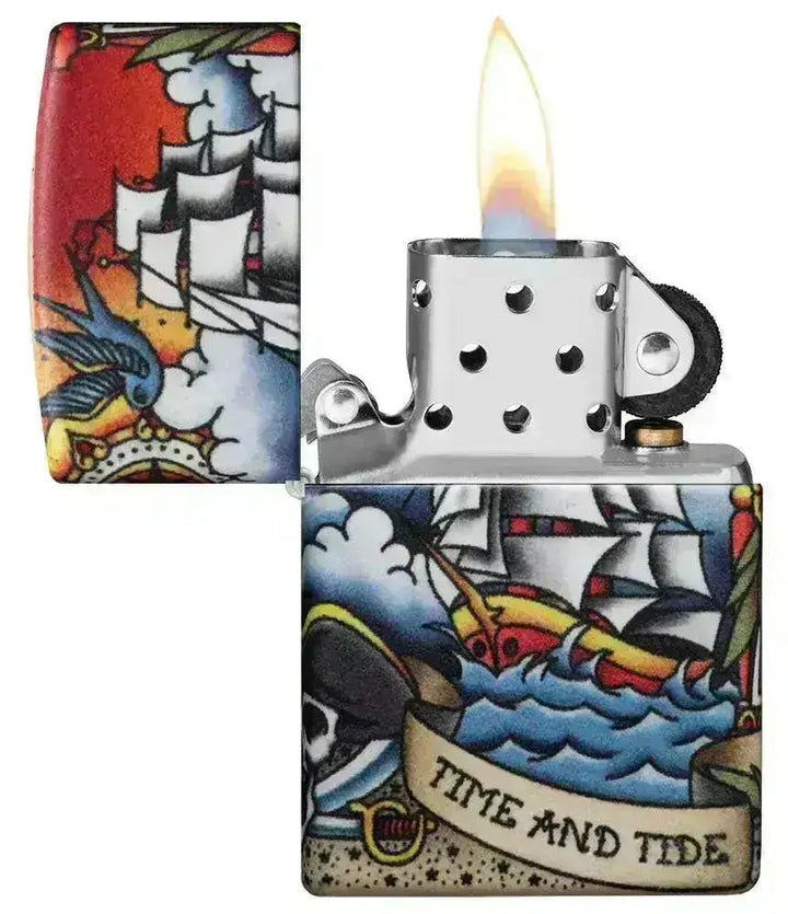 Zippo Lighter - 540 Nautisk Tatovering Motiv - Game-On.no