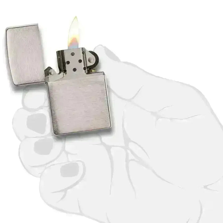 Zippo Lighter - Armor Børstet Krom - Game-On.no