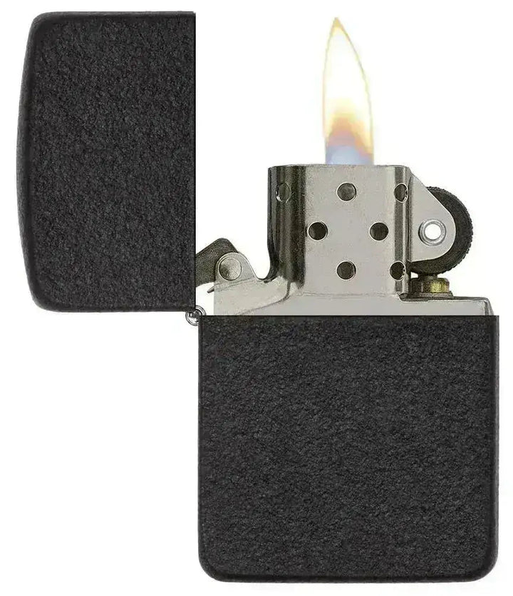 Zippo Lighter - Black Crackle 1941 Replica - Game-On.no