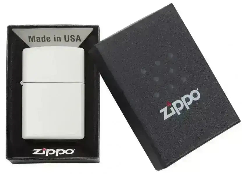 Zippo Lighter - Classic Matte White - Game-On.no