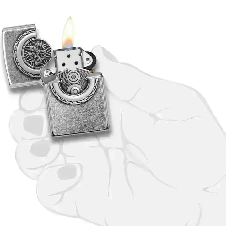 Zippo Lighter - Harley-Davidson® Silver - Game-On.no