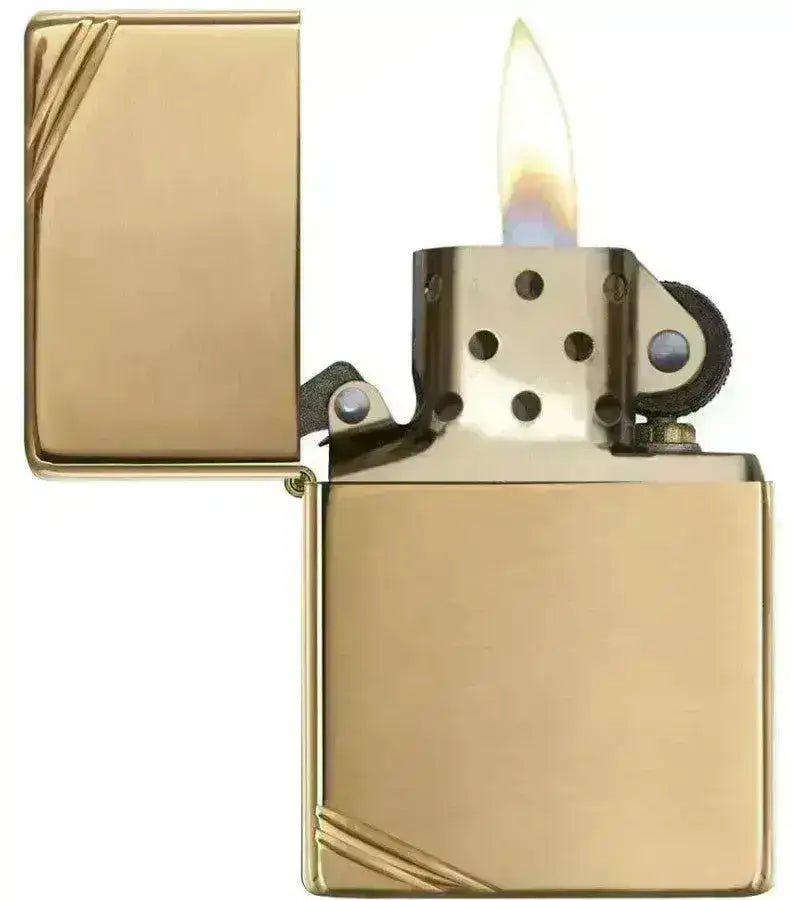 Zippo Lighter - High Polish Brass Vintage 1935 - Game-On.no