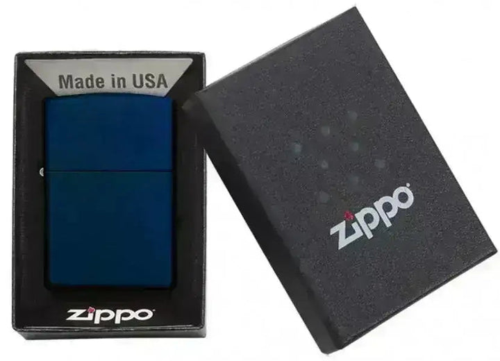 Zippo Lighter - Marineblå (Navy Blue Matte) - Game-On.no