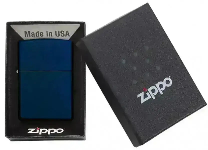 Zippo Lighter - Marineblå (Navy Blue Matte) - Game-On.no